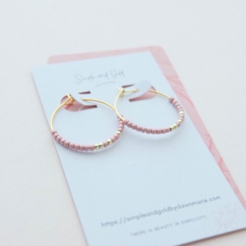 Beaded Hoop Earrings